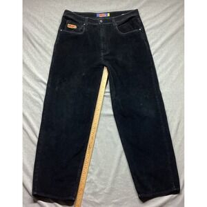 Empyre Pants Size 32 Black Corduroy Relax Straight Skateboarding Baggy 90s Y2K